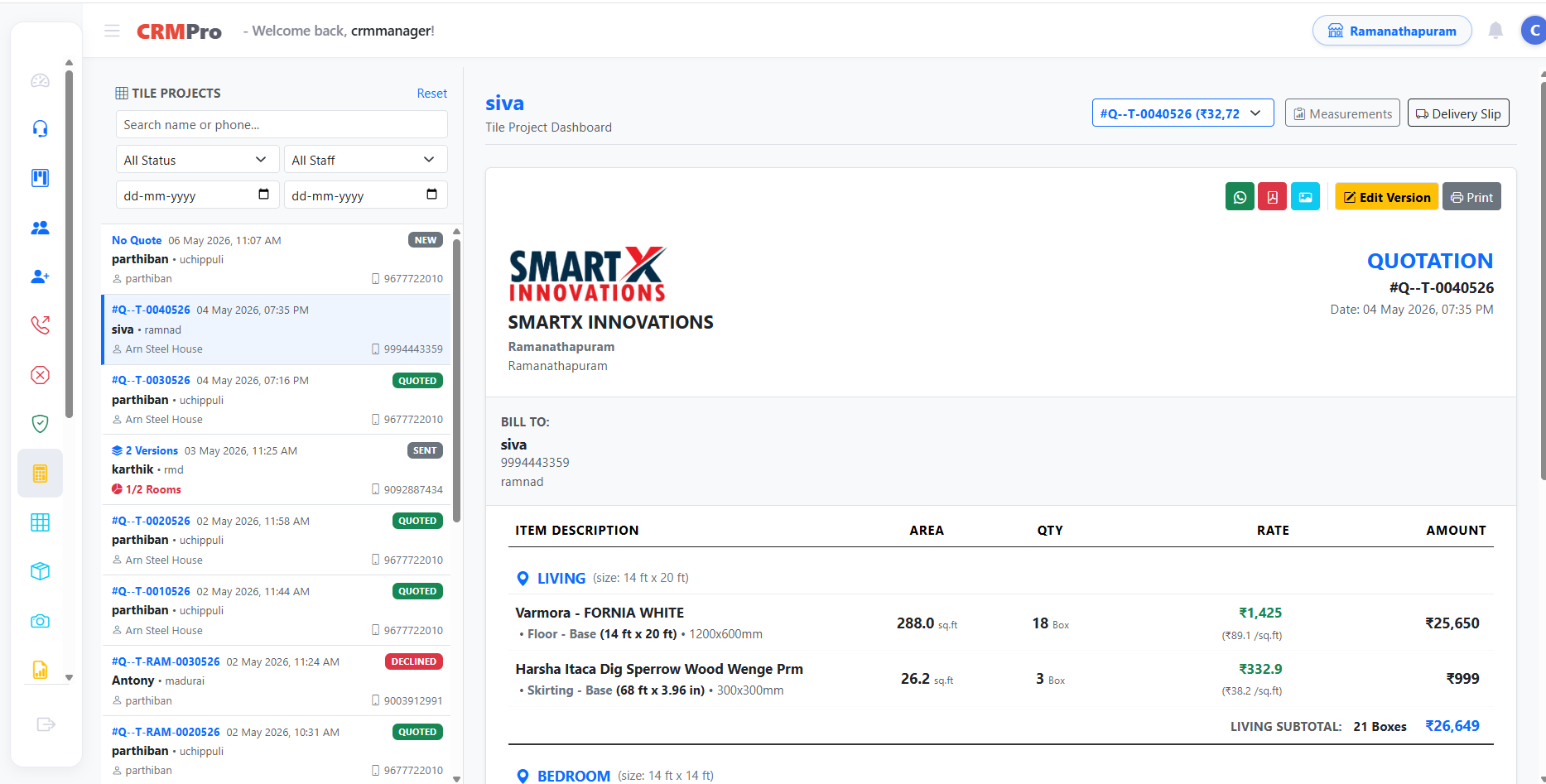 CRMPro Smart Quote Builder